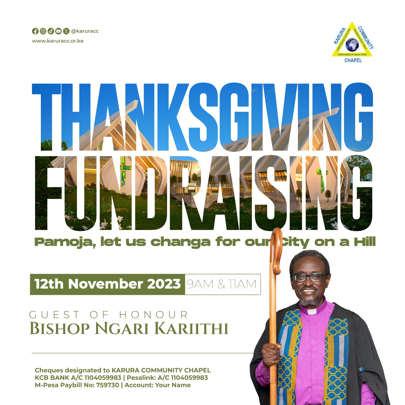 thanksgiving fundraising
karura community chapel
ruaka
churches near ruaka