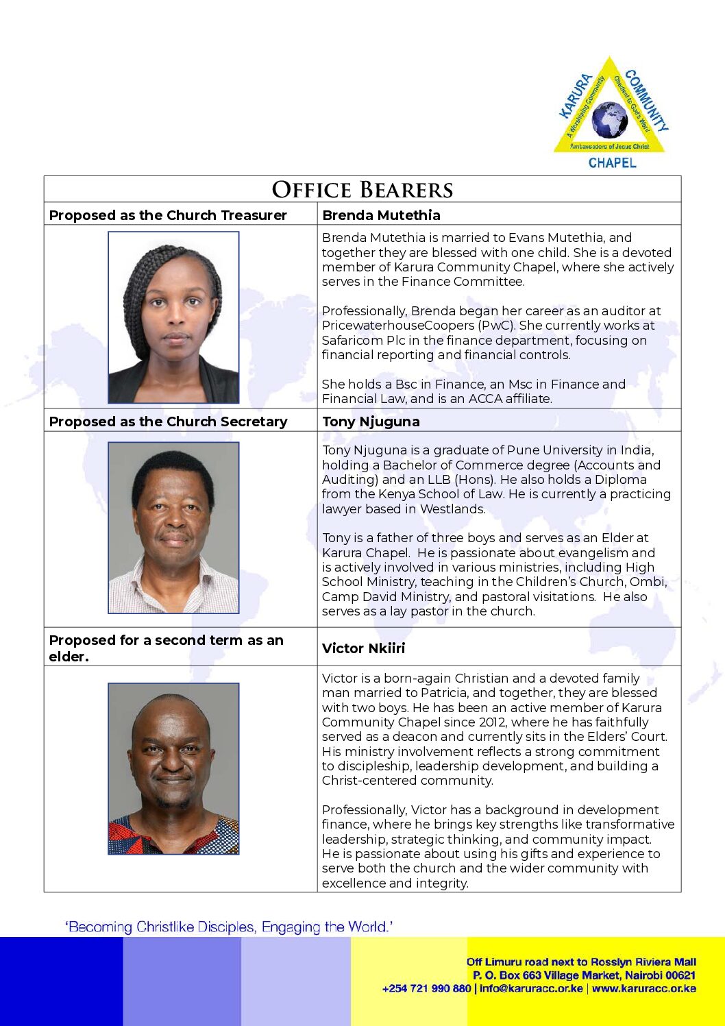 Office Bearers Profiles – EGM