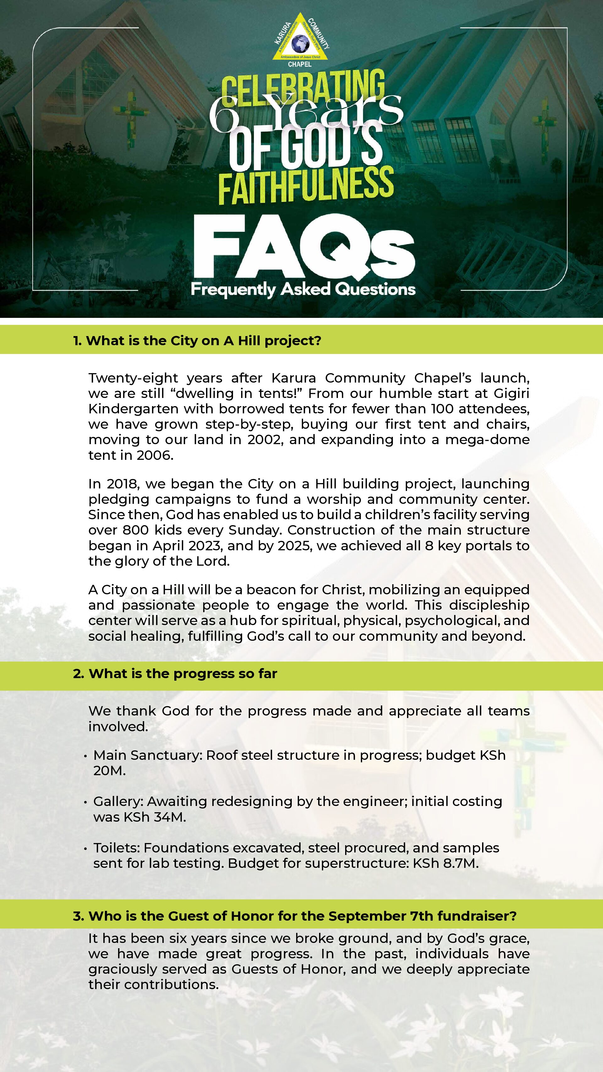 Fundraising FAQs 2025