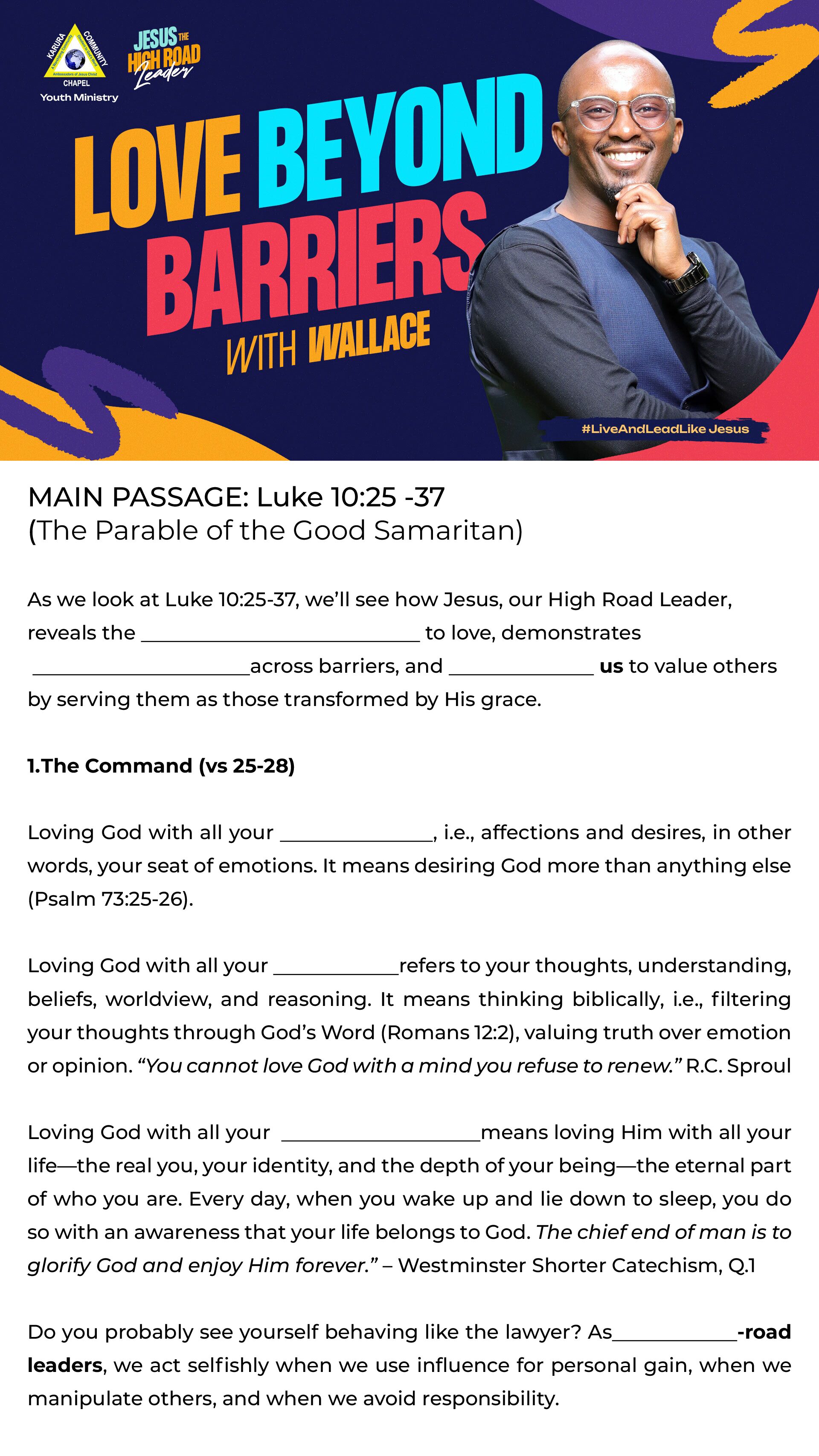 SEC Youth Sermon Notes