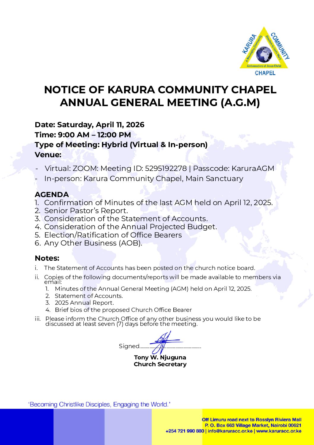AGM 2026 Notice